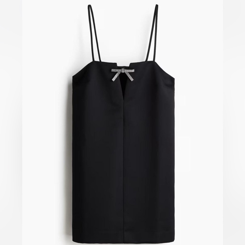 NWOT H&M Black Dress with Bow Detail